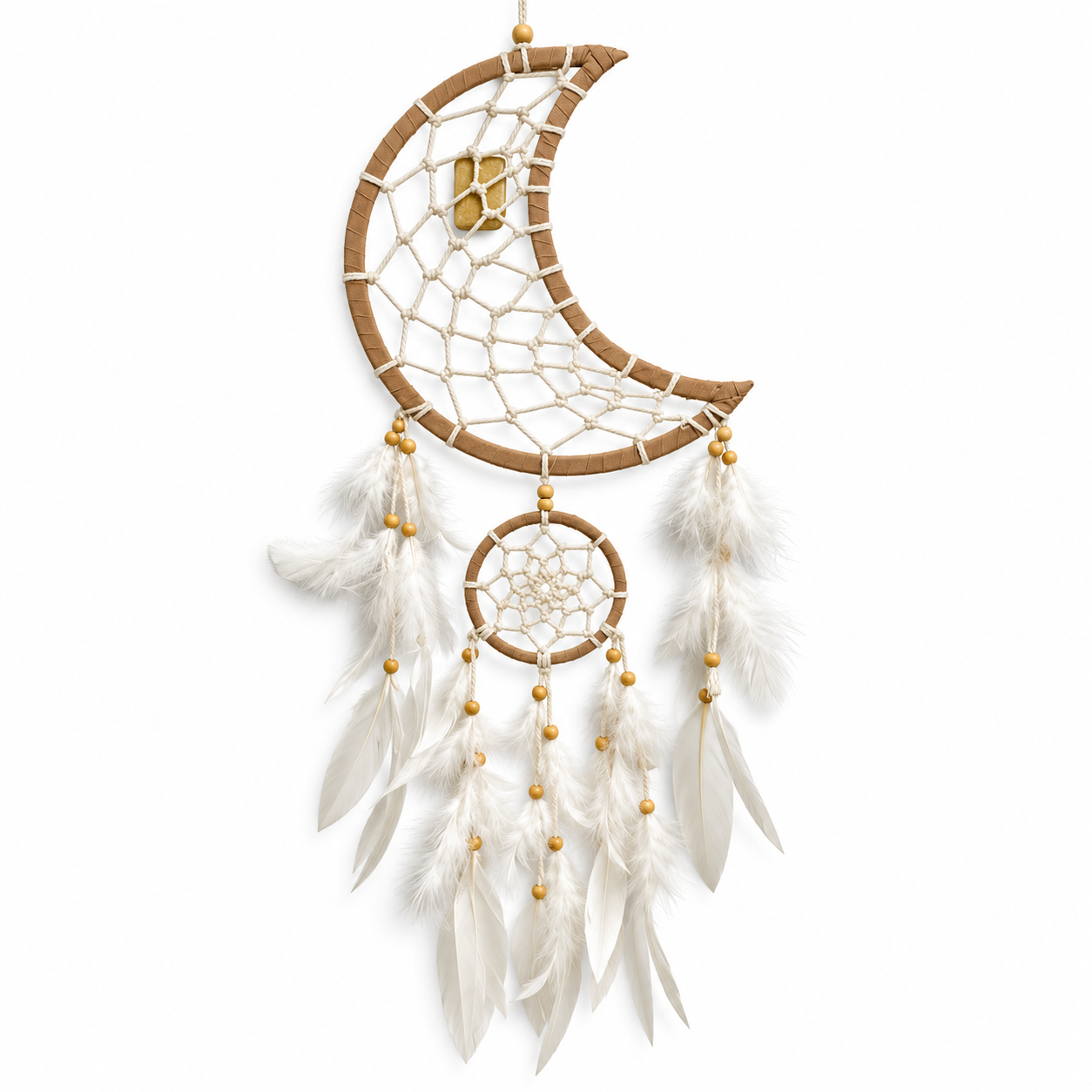 Atrapa Sueño_Dream Catcher Moon White