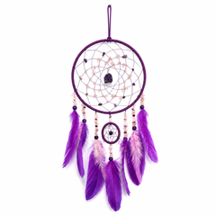 Purple Dream Catcher_Rose Quartz and Amethyst