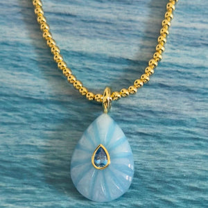Drop Stone Bead Necklace