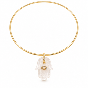 Gold Hamsa Choker Necklace