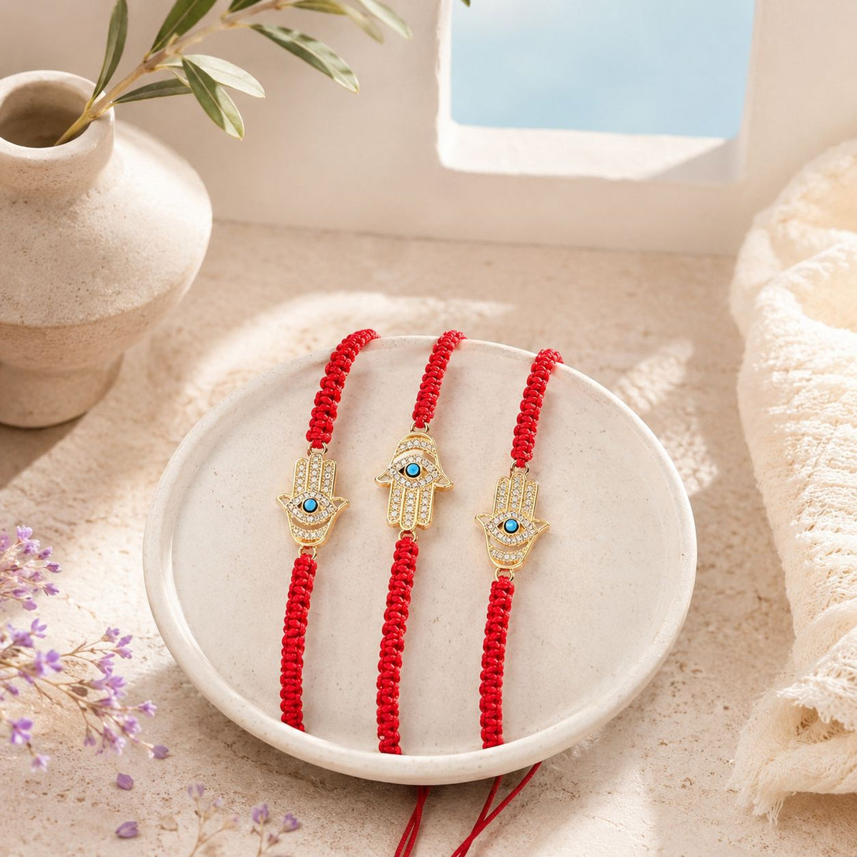 Hamsa Red String Protection Bracelet