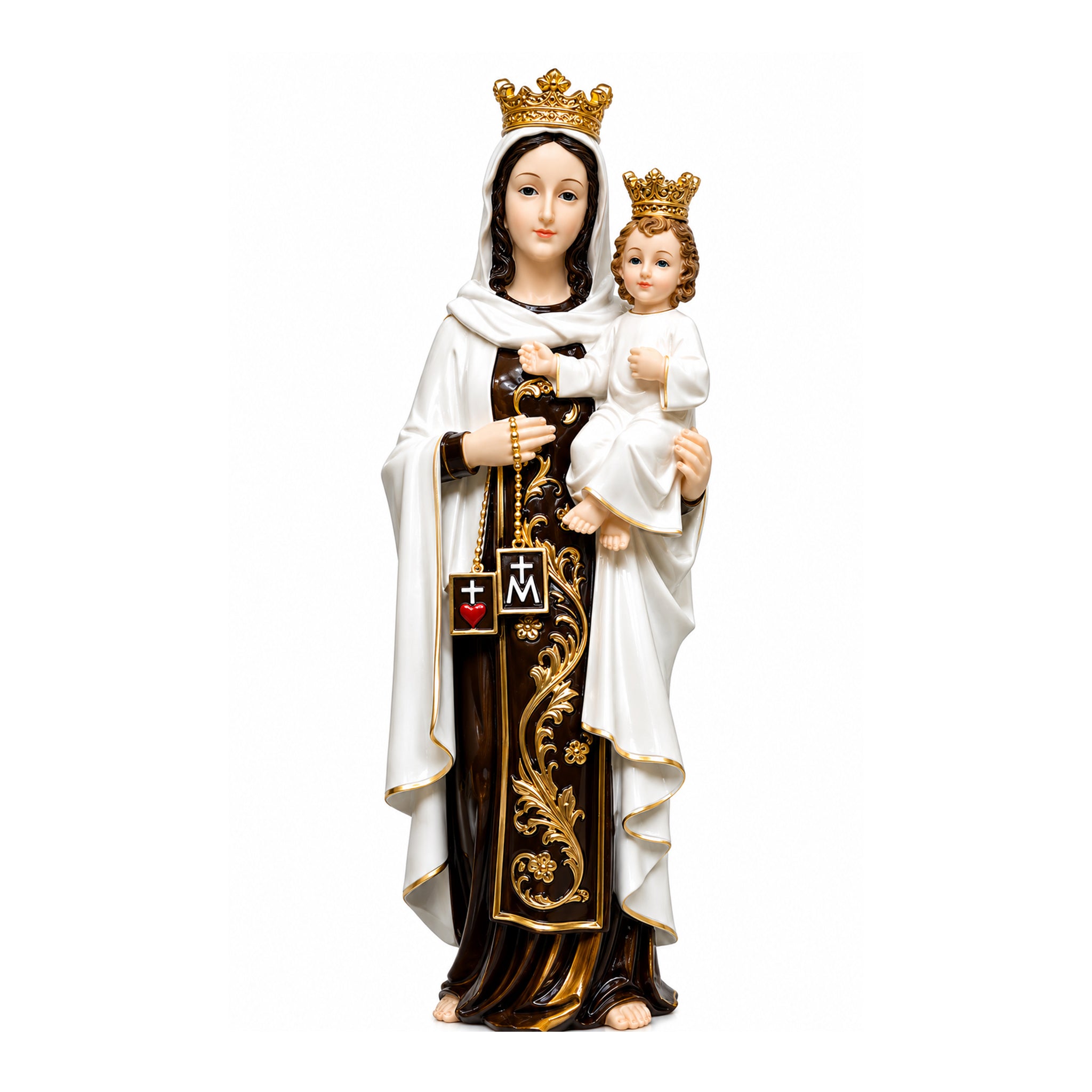 Virgen De Carmen Statue: Family Bonding & Peace At Home (12”)