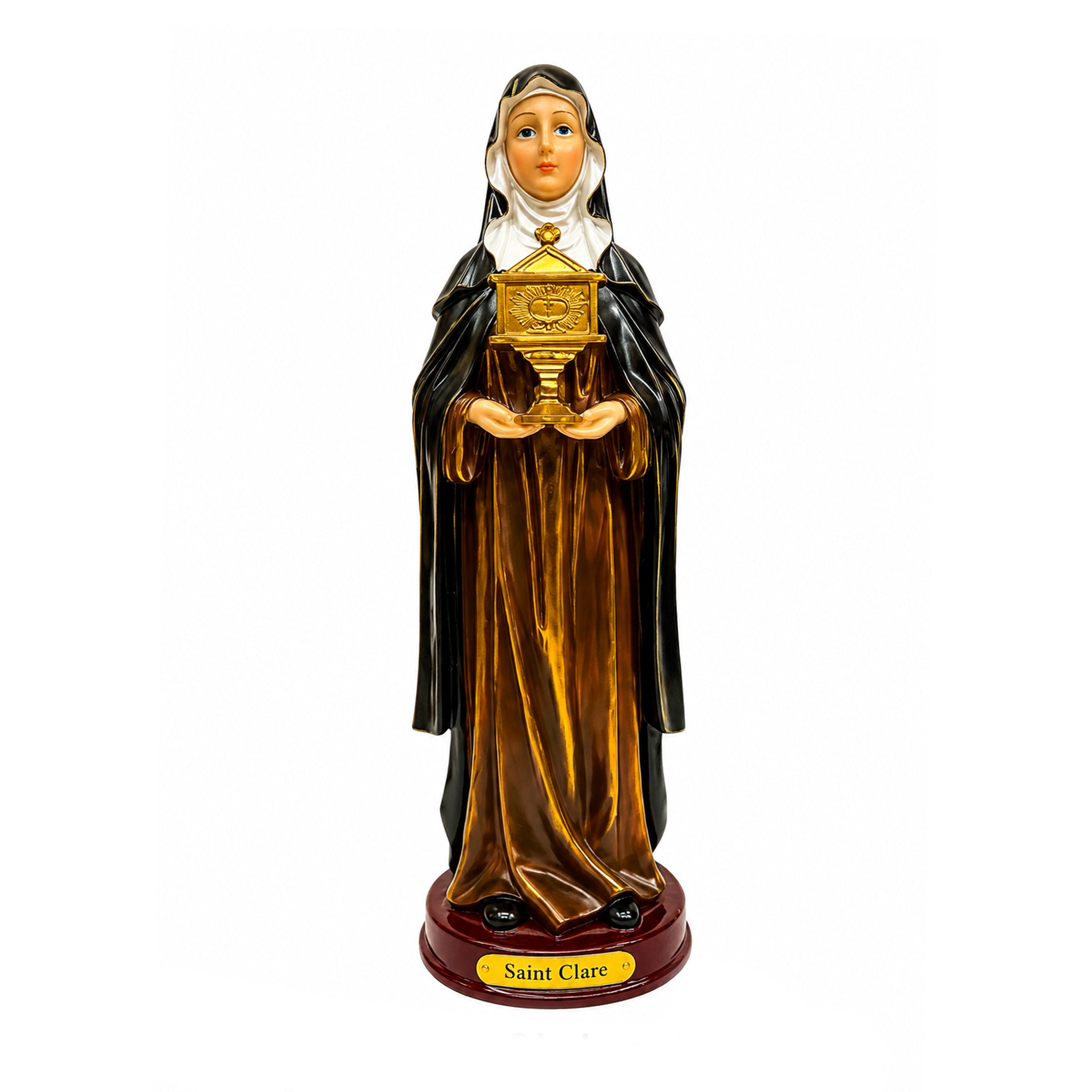 Saint Clare Statue: Peace, Strength, Wellness (6”)