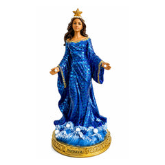 Orisha Yemaya Statue: Mother Of All Waters Wearing Blue Dress (8")