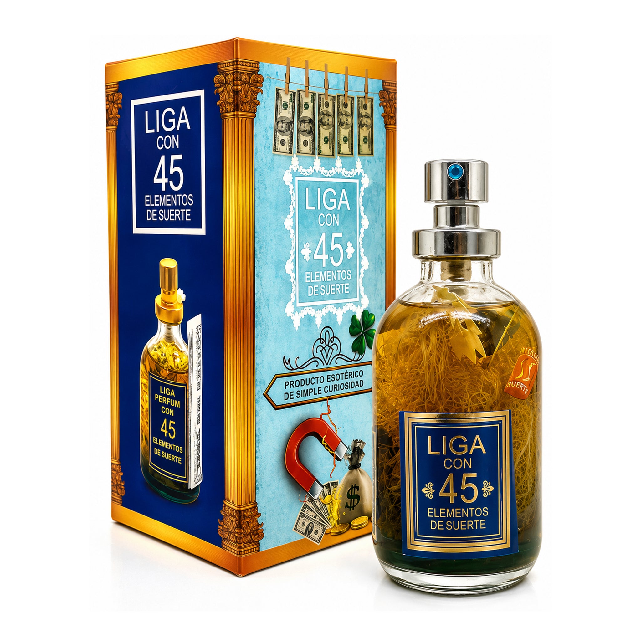 Shield Of Blessings: Liga Con 45 Elementos De Suerte Talisman Spray