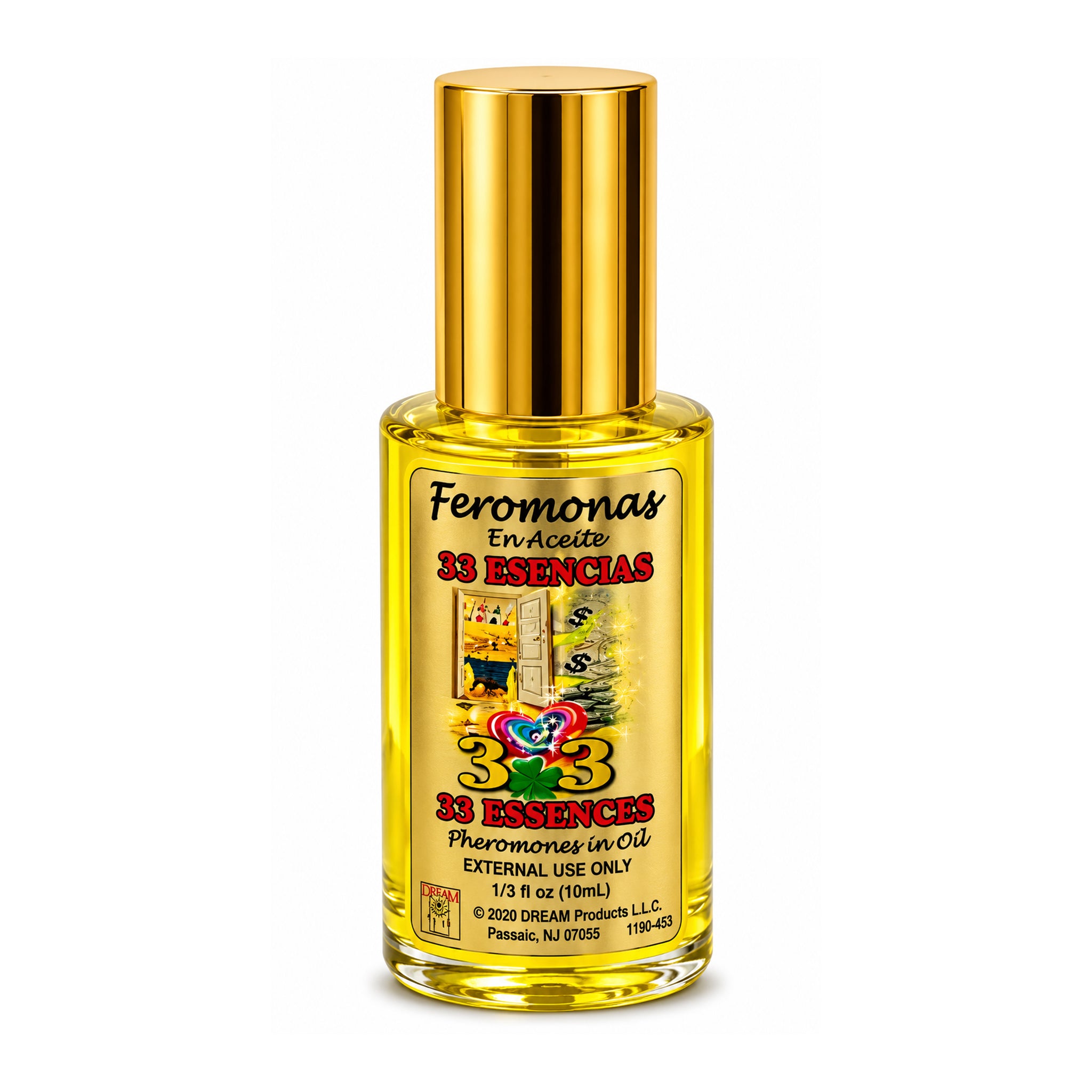 33 Essences / 33 Esencias / Feromonas En Aceite / Fragrance Spray / 1/3 fl oz / Glass Bottle / Balance & Clarity
