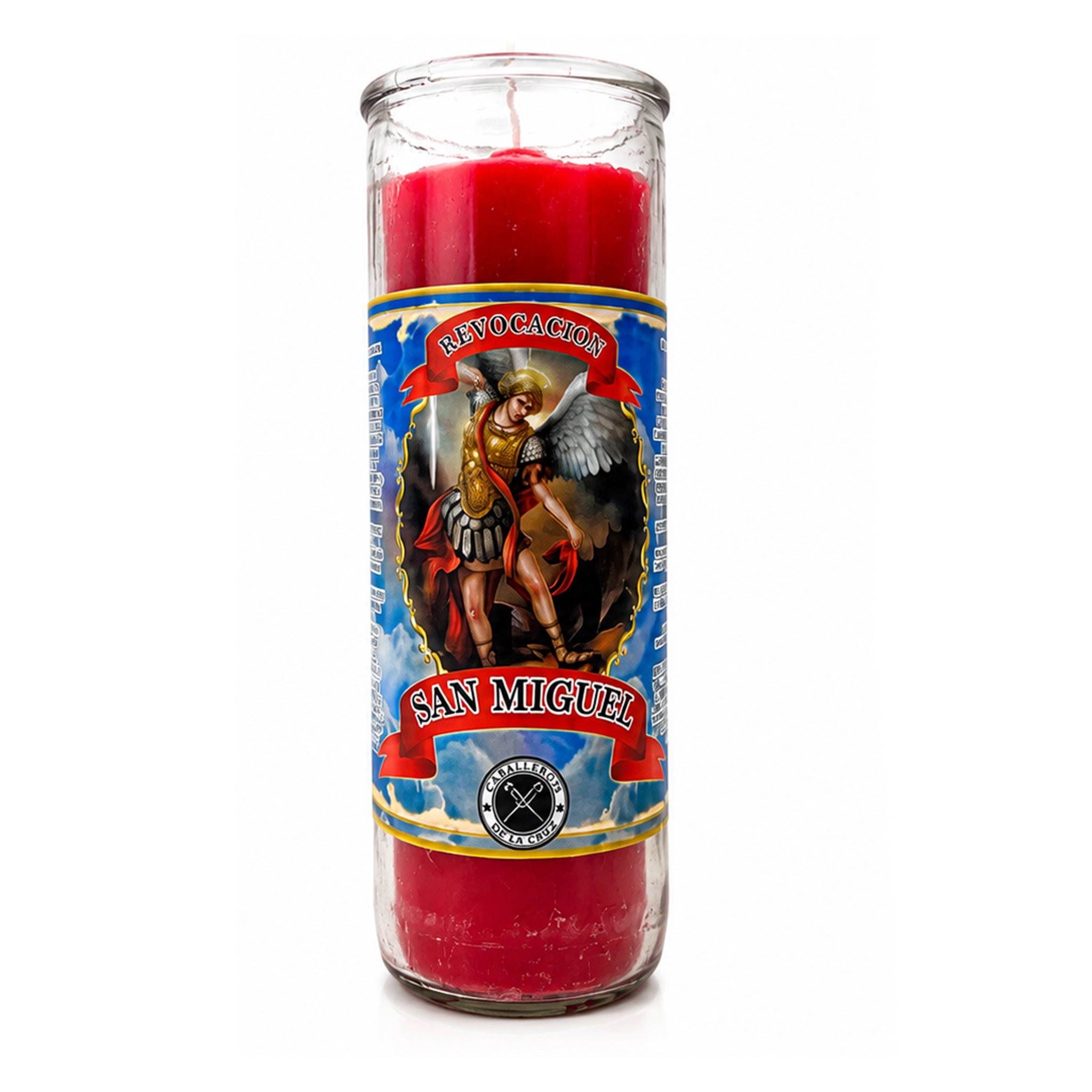 Archangel Saint Michael (San Miguel Revocación) Pull-Out Jar Candle – Protection, Fight Evil & Justice (Red)