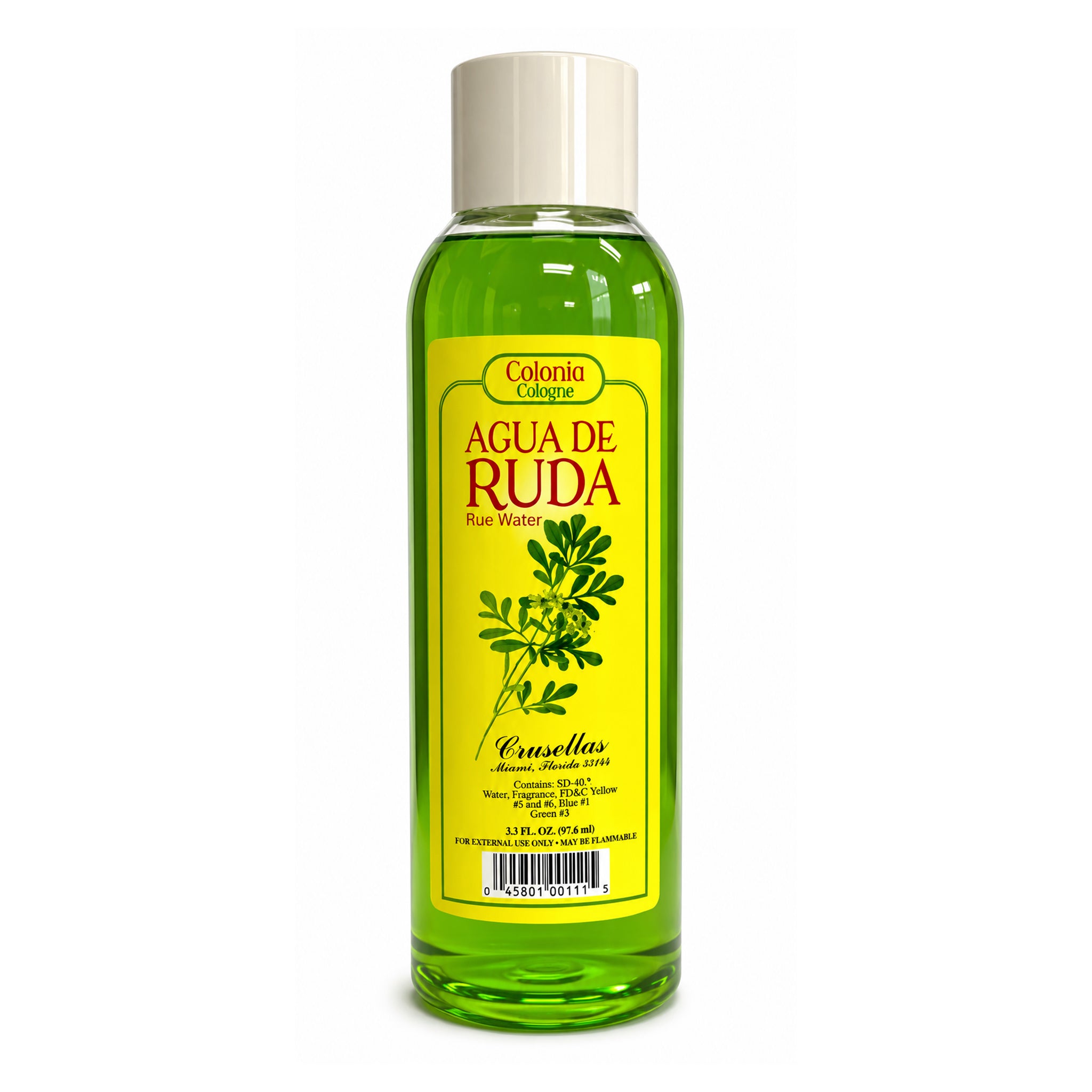 Rue Water Agua De Ruda Kolonia 1800: Protection, Cleansing, Spiritual Strength – Use in banishment rituals to remove negative energy and ward off bad luck (33oz)