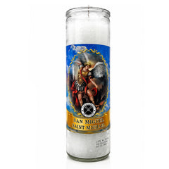 Archangel Saint Michael (San Miguel) 7 Day Prayer Candle – Protection, Fight Evil & Justice (White)