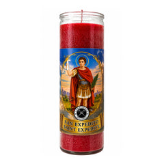 Saint Expeditus (San Expedito) 7 Day Prayer Candle – Solve Urgent Problems Quickly (Red)