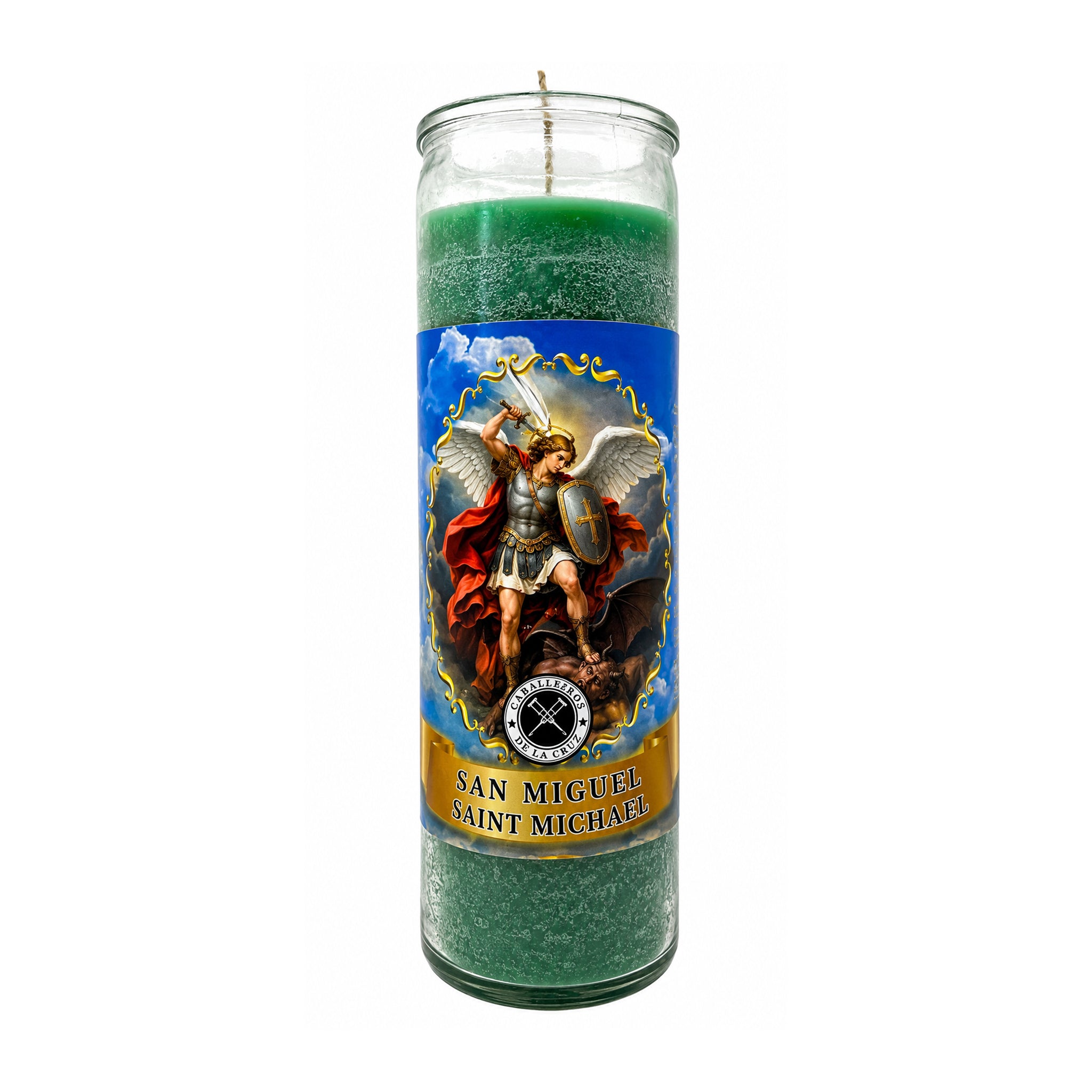 Archangel Saint Michael (San Miguel) 7 Day Prayer Candle – Protection, Fight Evil & Justice (Green)