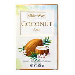Coconut Coco / Soap Bar / English-Spanish Prayer Card & Charm / Spiritual Cleansing & Good Luck / Spiritual Purity