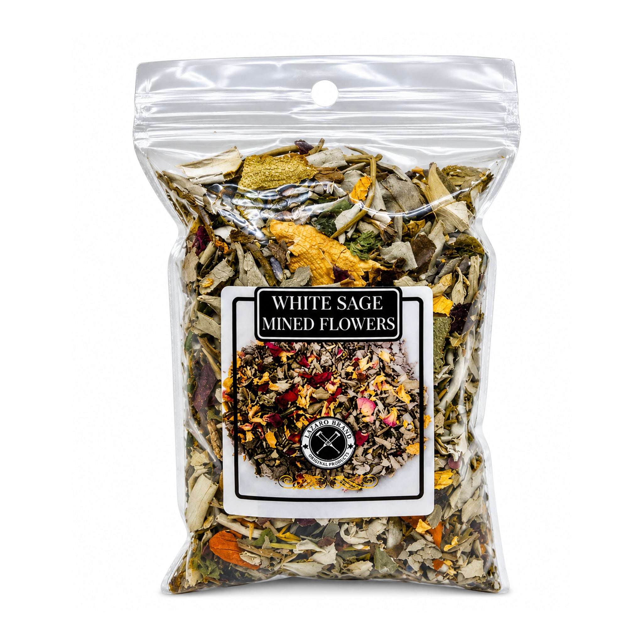 White Sage / Mixed Flowers / 1oz / Protection & Spiritual Upliftment