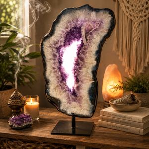 Large Purple Amethyst Geode Display Piece