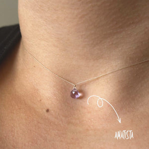 Tiny Necklace with Stone