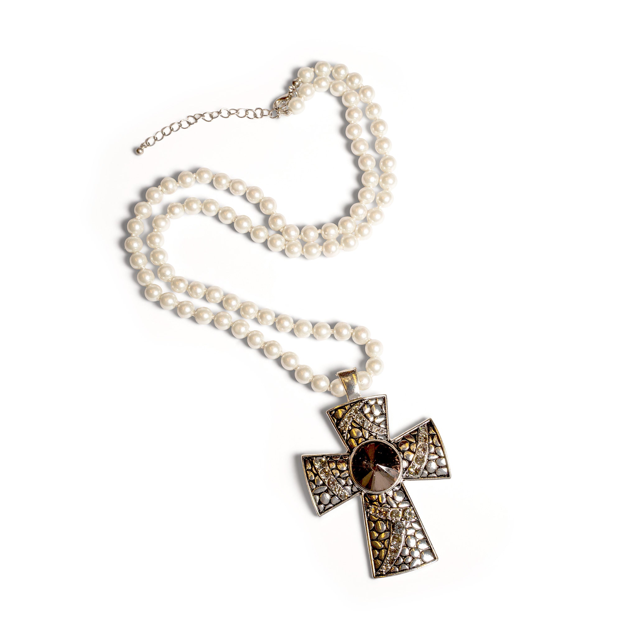 Pearl Cross Necklace