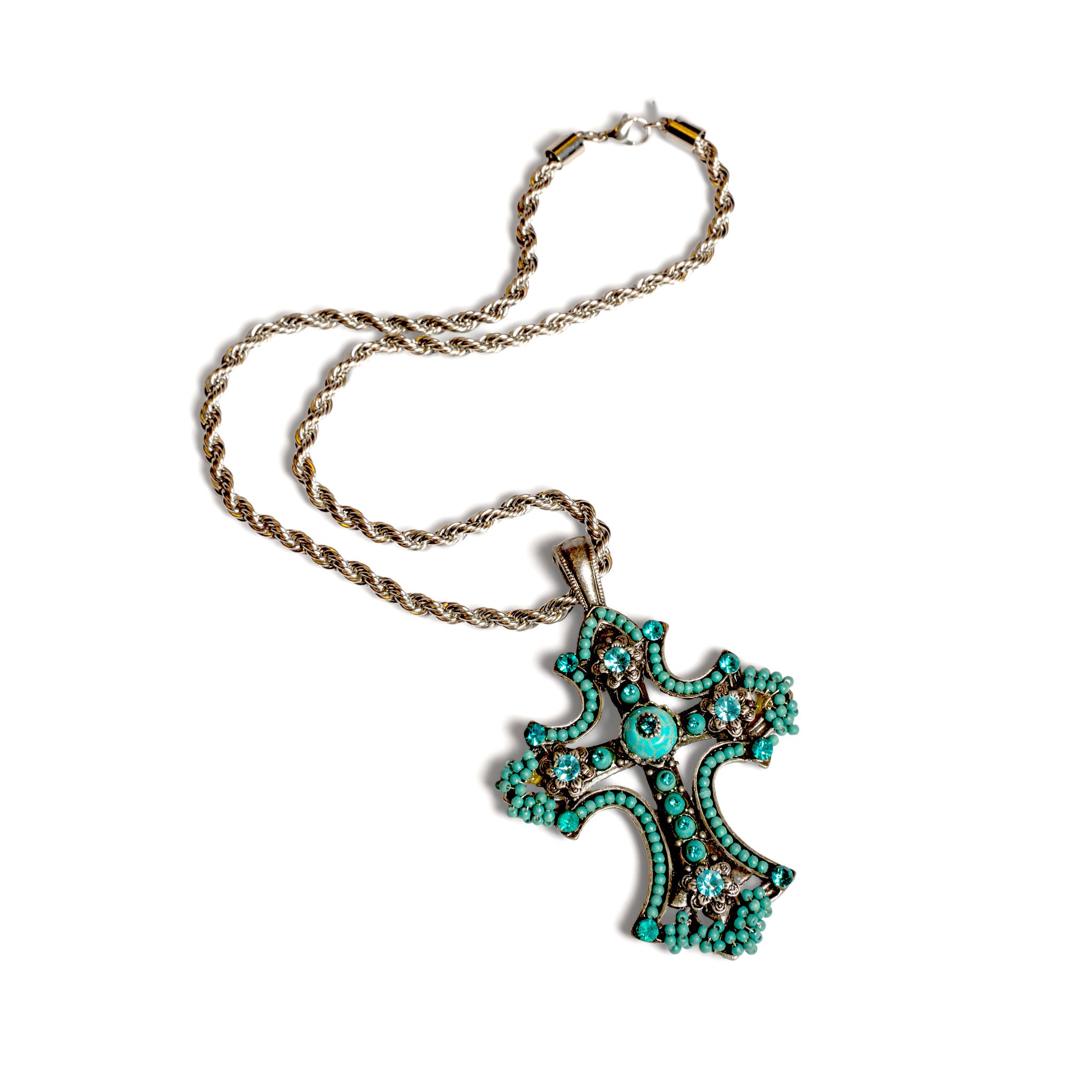 Turquoise Cross Necklace