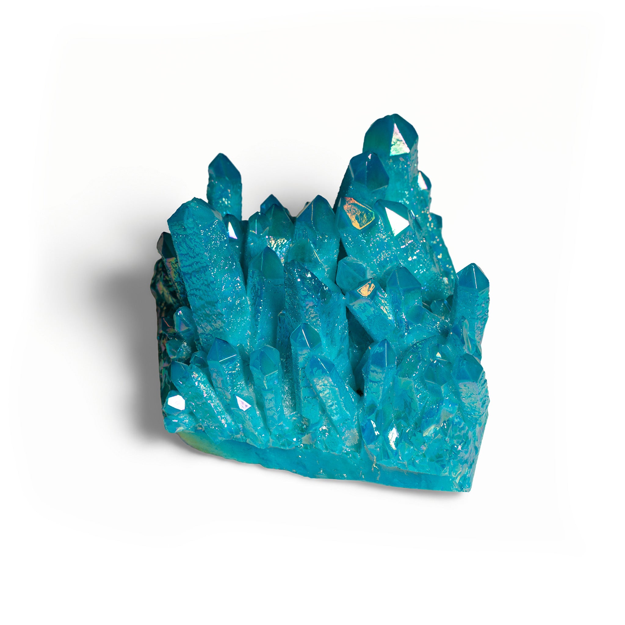 Blue Crystal Cluster Decorative Sculpture