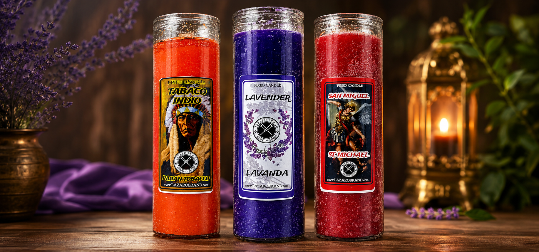 dressed and blessed candles