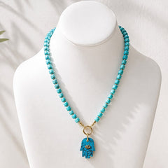Turquoise Hansa Necklace