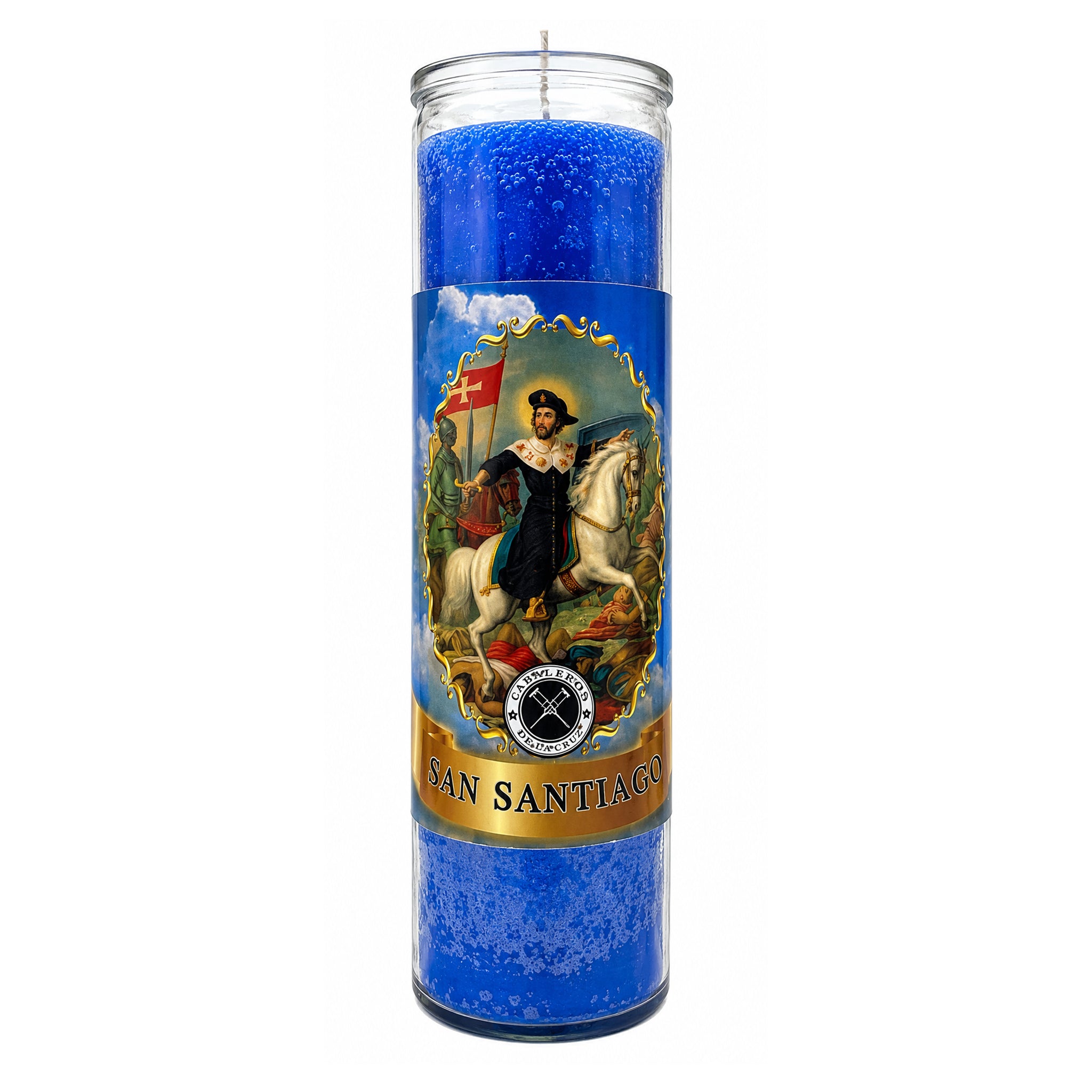 San Santiago (Sen Jak) 7 Day Prayer Candle – Protection, Strength & Guidance (Blue)
