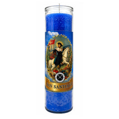 San Santiago (Sen Jak) 7 Day Prayer Candle – Protection, Strength & Guidance (Blue)