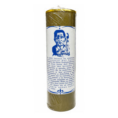 Spanish Pray Don Juan Del Dinero Pillar Candle (Gold)
