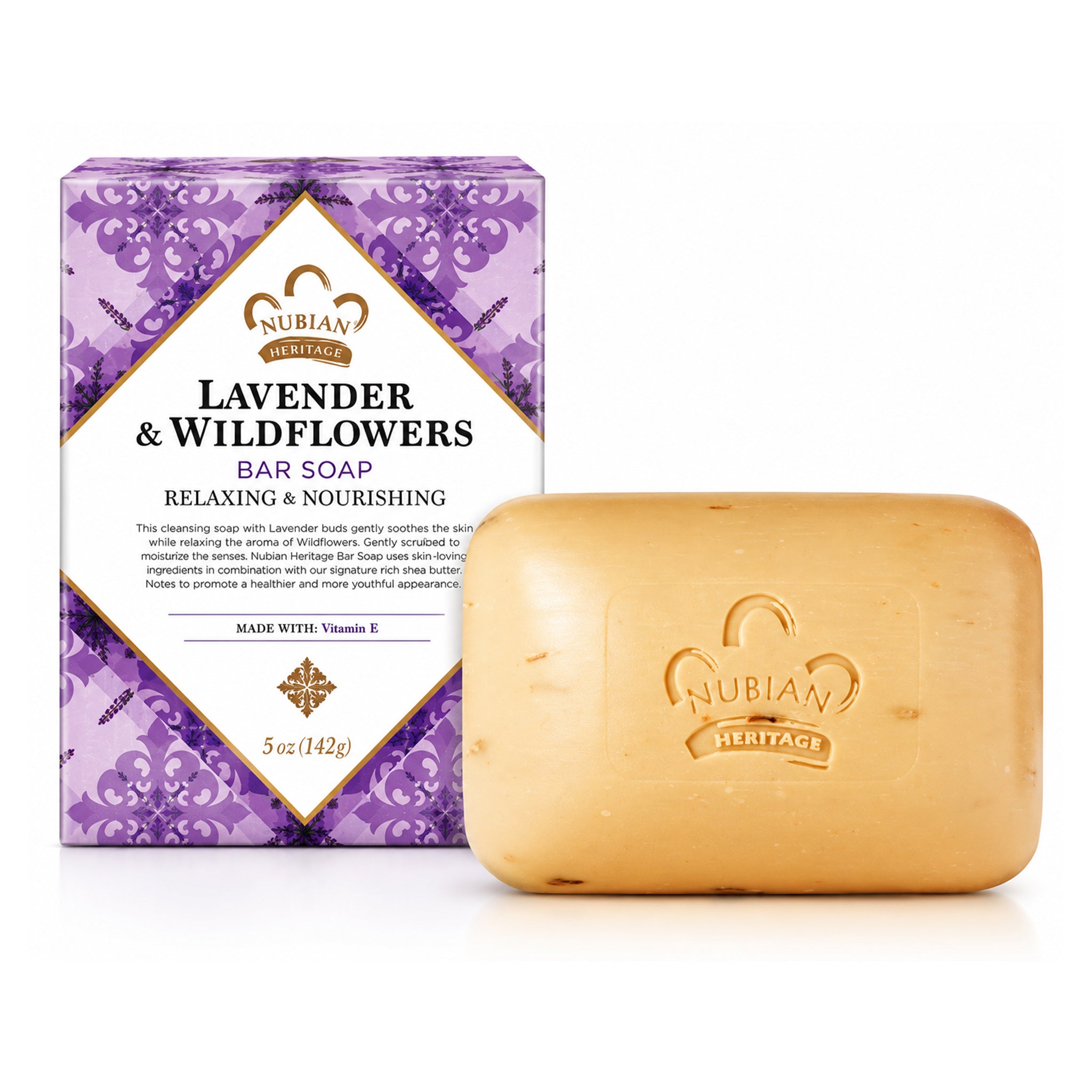 Lavender & Wildflowers Bar Soap: Relaxing & Nourishing with Vitamin E (5oz)