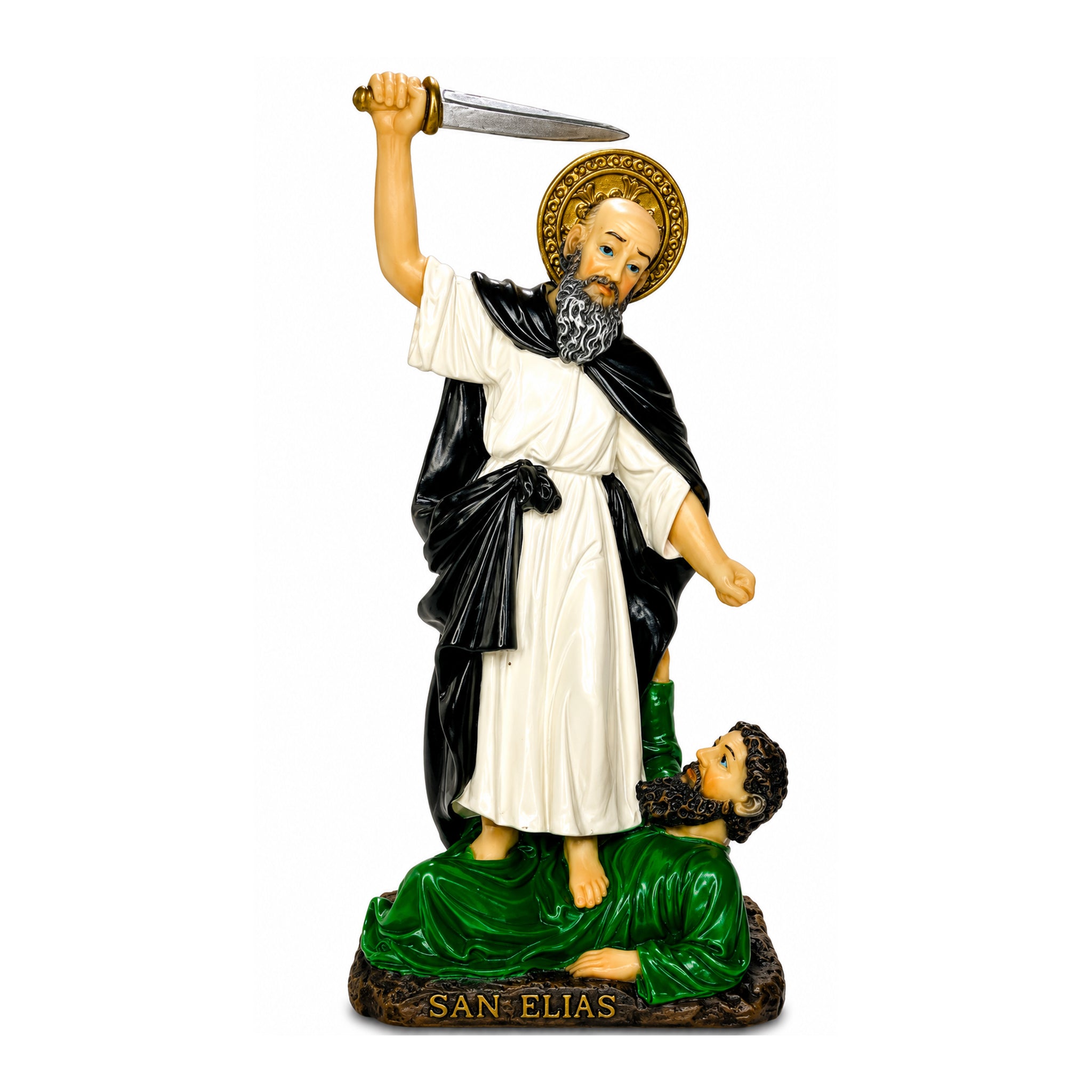 San Elias Statue: Baron Of The Cemetery Of The 21 Divisions - White (6”)