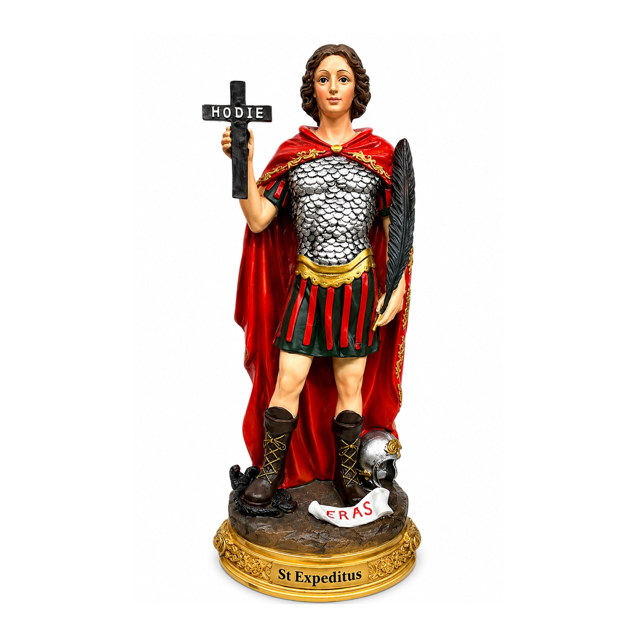 Saint Expeditus Statue: Patron of Swift Solutions - Place on a dedicated altar within the shrine for immediate petitions (12")