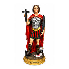 Saint Expeditus Statue: Patron of Swift Solutions - Place on a dedicated altar within the shrine for immediate petitions (12")