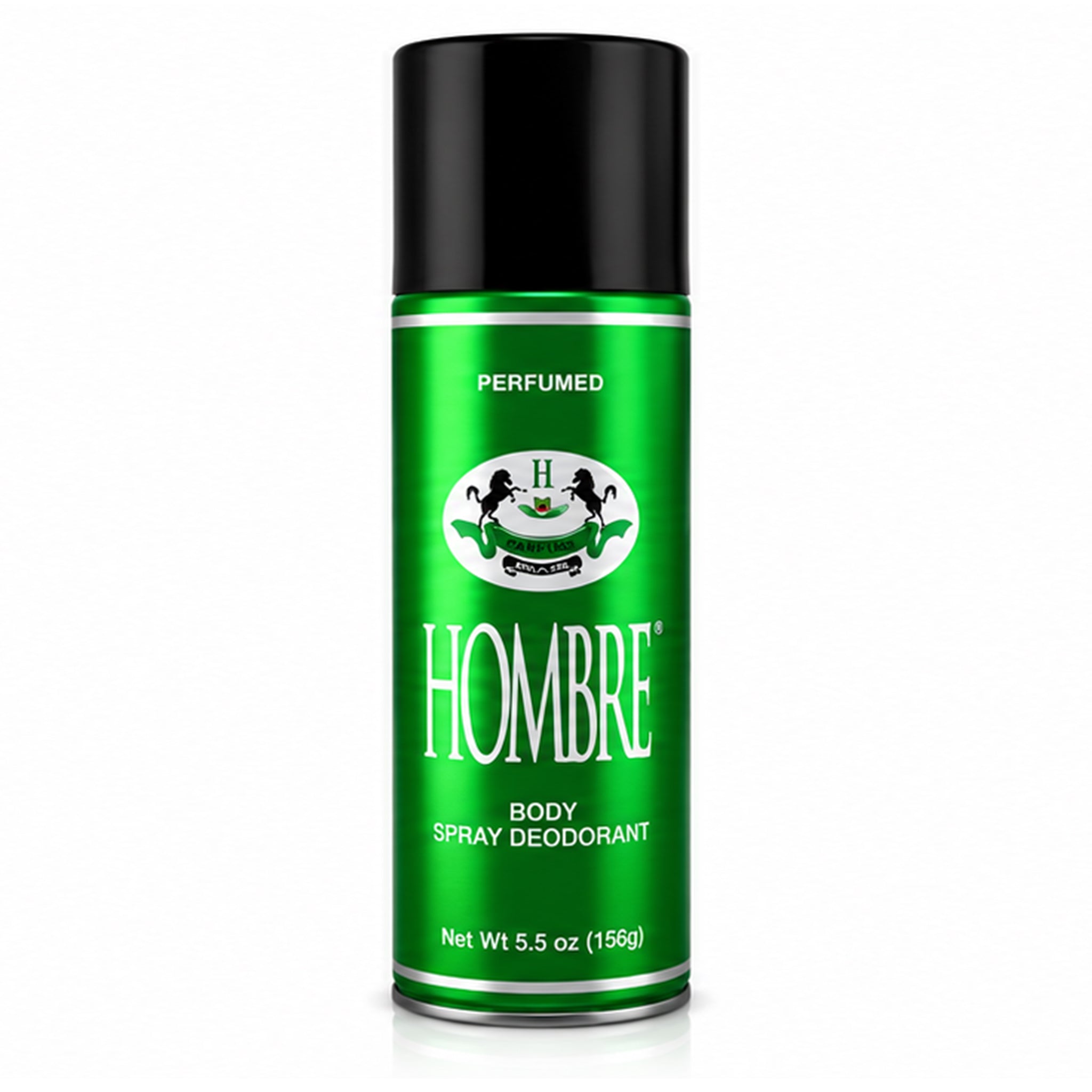Hombre Green Classic Body Spray Deodorant For Men - Life force, Vitality, and Masculine Power - 5.5oz (156g)
