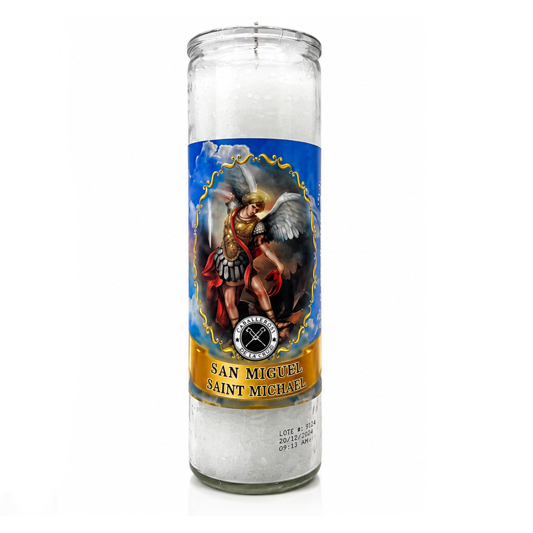 Archangel Saint Michael (San Miguel) 7 Day Prayer Candle_Protection, Fight Evil & Justice (White)