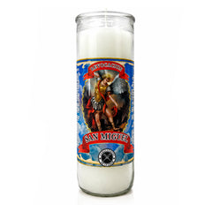 Archangel Saint Michael (San Miguel Revocación) Pull-Out Jar Candle – Protection, Fight Evil & Justice (White)