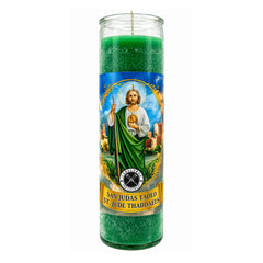 Saint Jude Thaddaeus (San Judas Tadeo) 7 Day Prayer Candle – Wellness, Hope & Emotional Peace (Green)