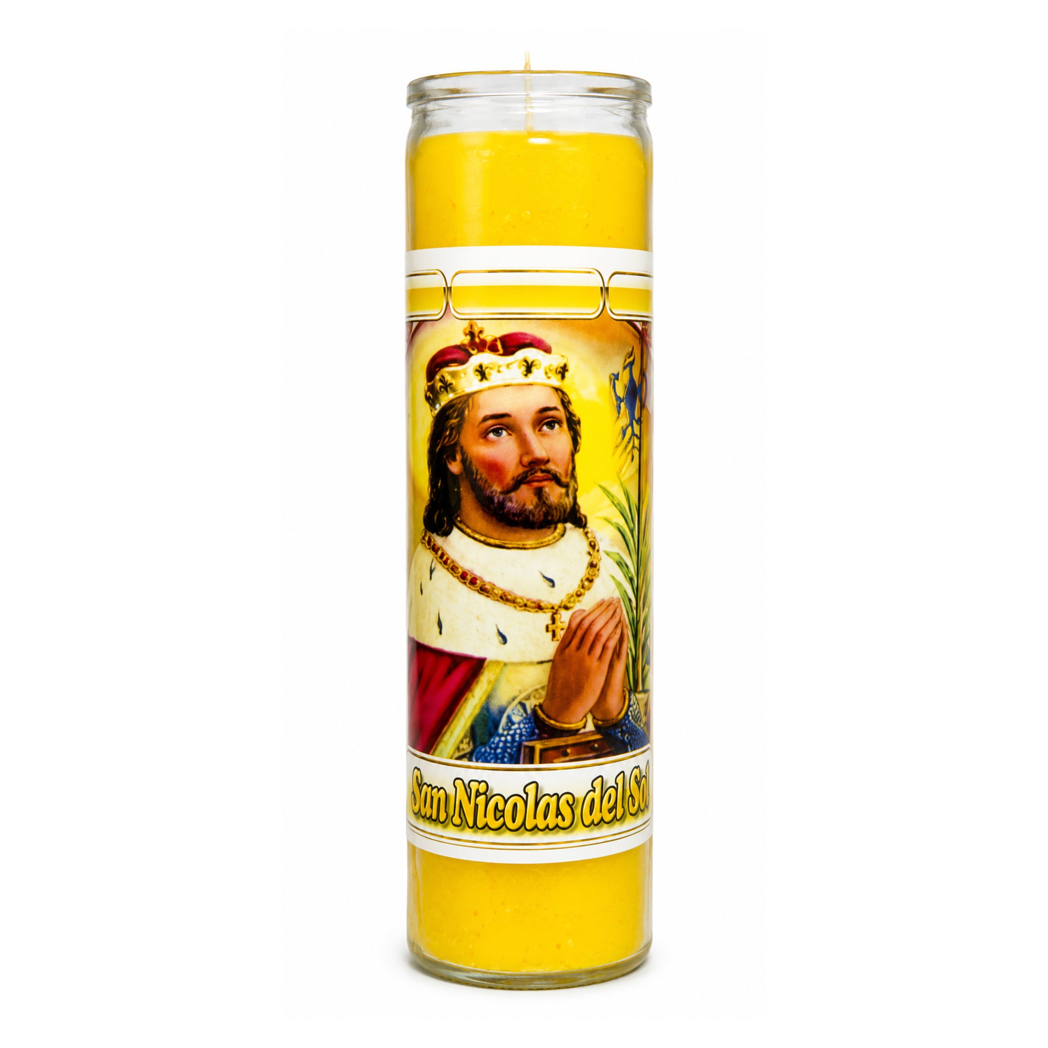 San Nicolas del Sol 7 Day Prayer Candle – Protection, Family Bonding & Road Opening (Yellow)