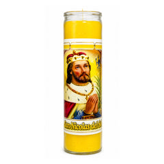 San Nicolas del Sol 7 Day Prayer Candle – Protection, Family Bonding & Road Opening (Yellow)