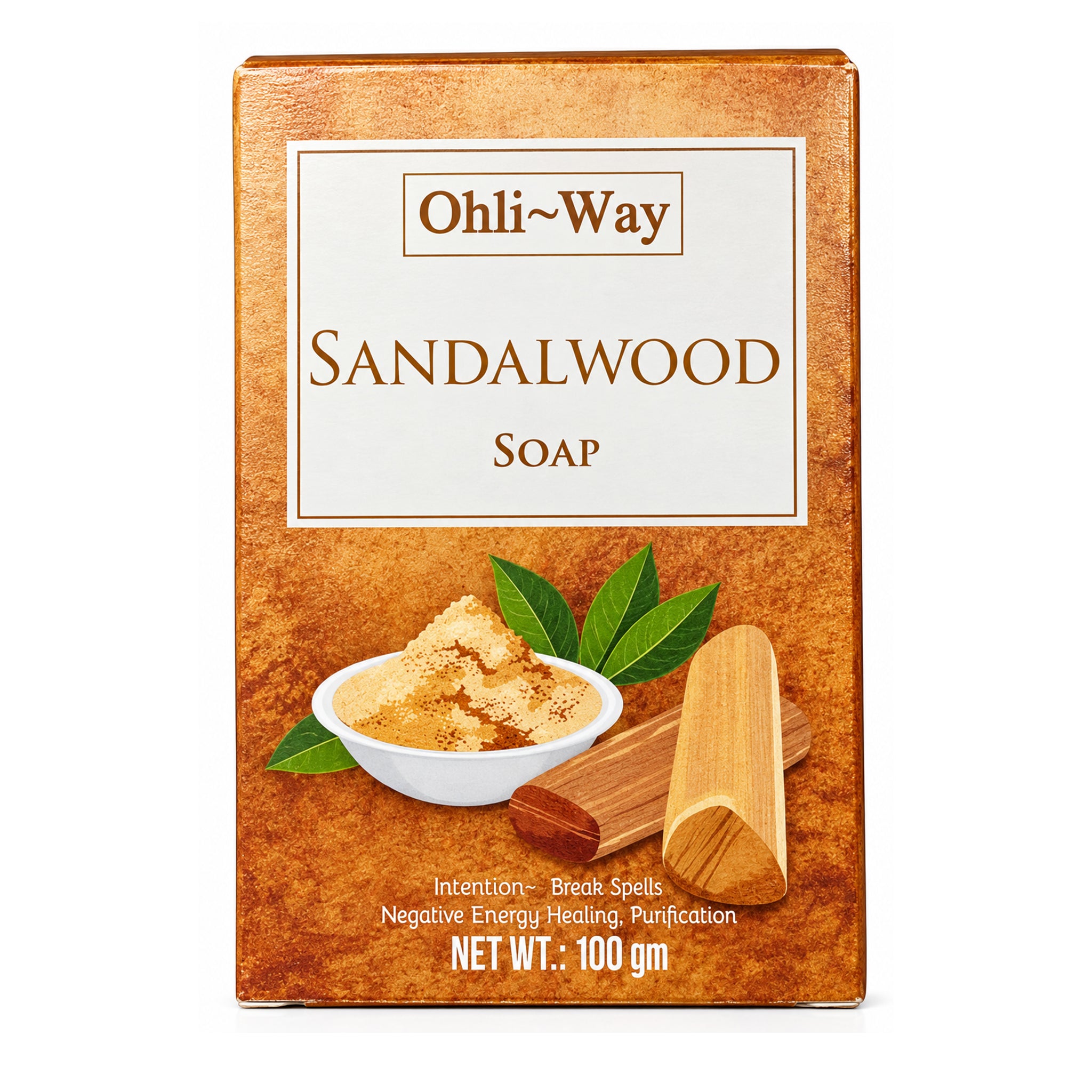Sandalwood Sándalo / Soap Bar / English-Spanish Prayer Card & Charm / Stress Relief & Focus / Inner Peace