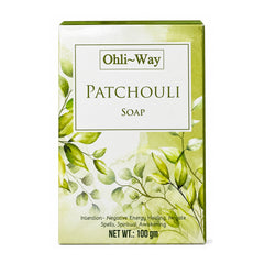 Patchouli Patchuli / Soap Bar / English-Spanish Prayer Card & Charm / Peace, Love & Attraction / Spiritual Harmony
