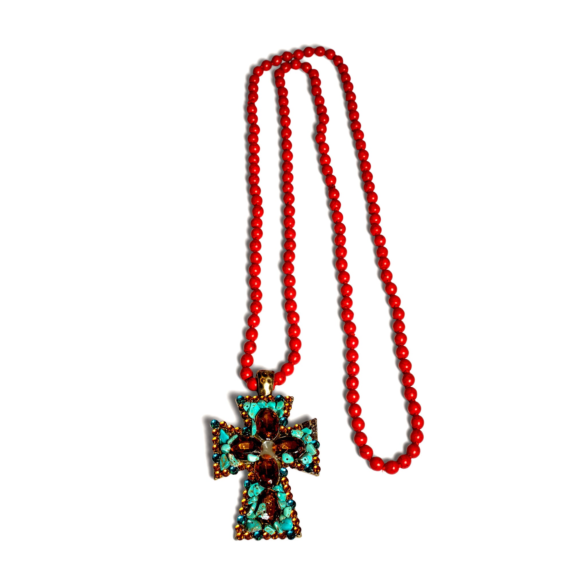Stones Cross Necklace