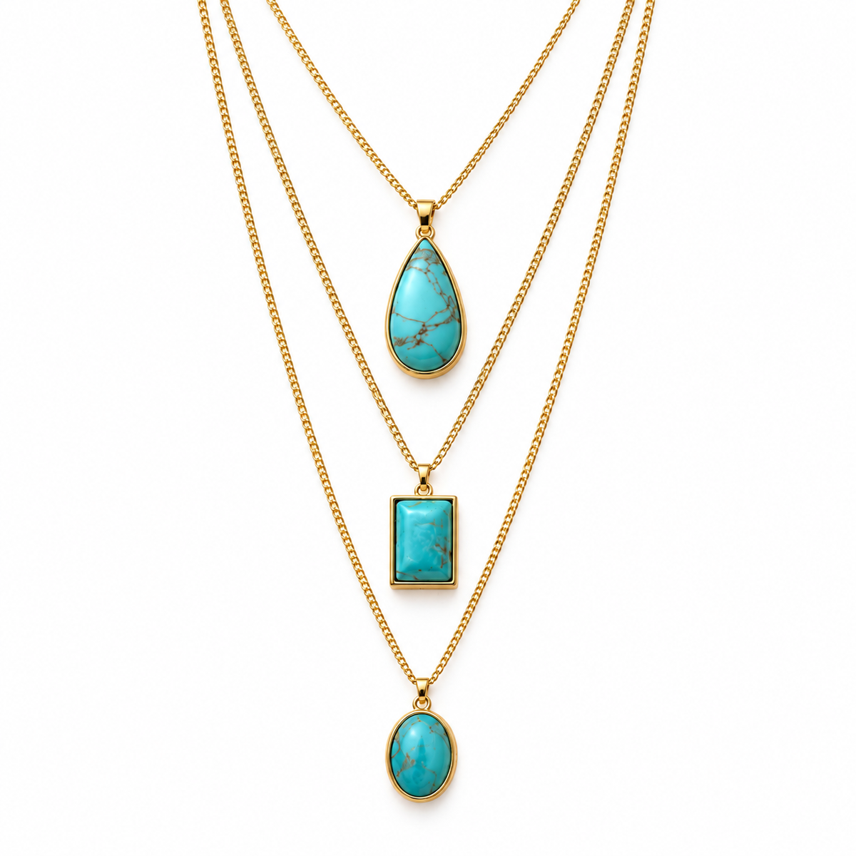 Layered Turquoise Necklace Set